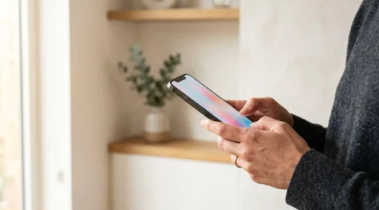 Gestion moderne de l'assurance via smartphone avec interface sécurisée