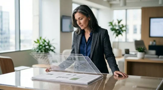 Professionnel analysant sa stratégie d'assurance face à des risques diversifiés