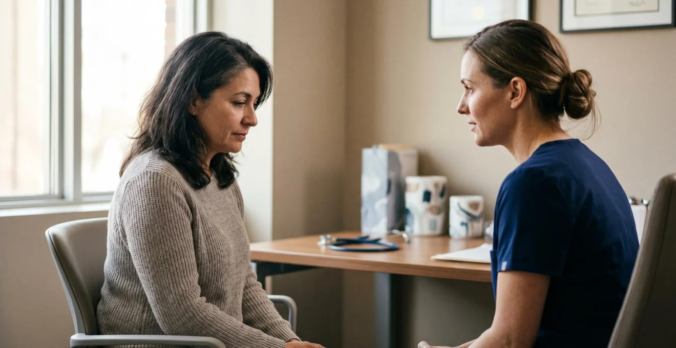Patient consultant un médecin spécialiste dans un cabinet médical moderne, illustrant le choix entre secteur 1 et secteur 2