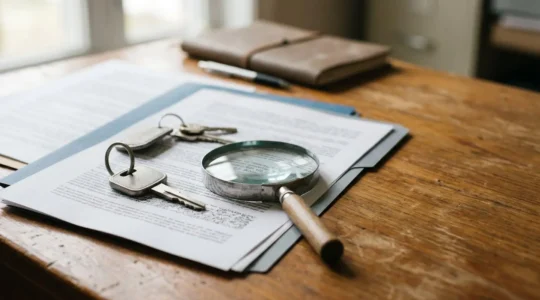 Représentation symbolique d'une protection juridique automobile avec documents et expertise